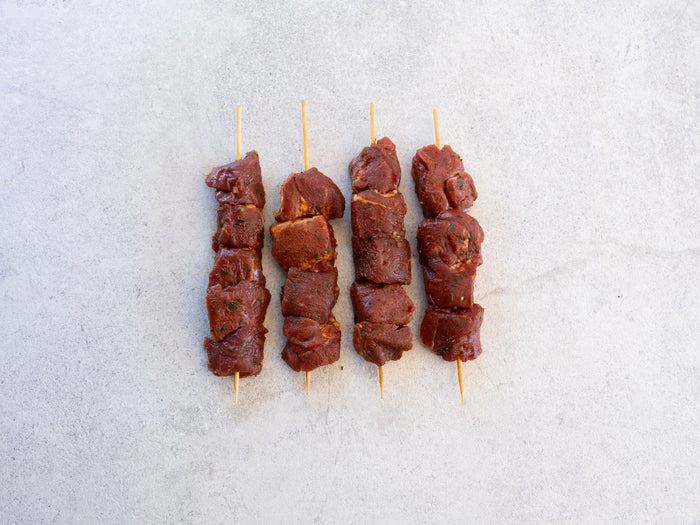 Lamb Kebabs with Pepper & me Blow My Coals Rub